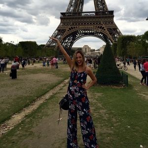 Floral Jumper with cutout and tied back